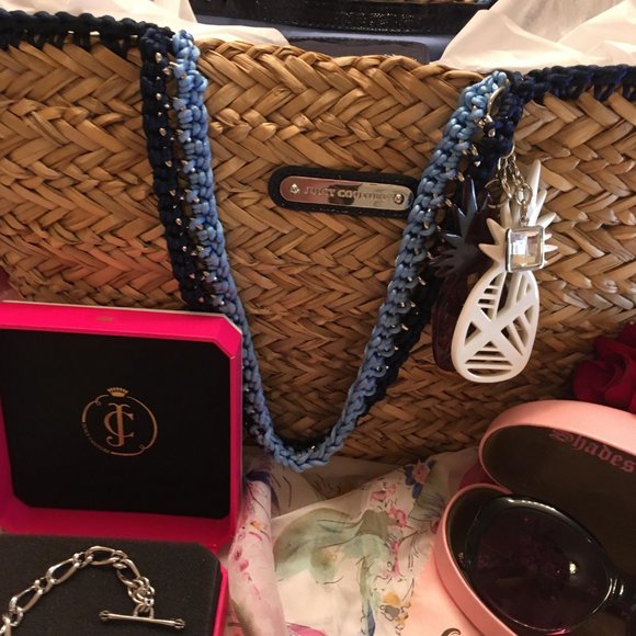 RARE brand new authentic vintage juicy couture rattan purse and bracelet set! - Picture 3 of 17